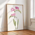 Freesia Floral Watercolor Art Print