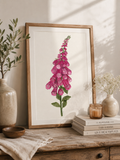 Foxglove Watercolor Art Print