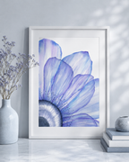 Soft Blue Layered Watercolor Art Original (Set of 3)