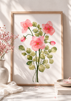 Soft Pink Layered Watercolor Art Print Set (set of 2)