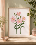 Pink Lily Watercolor Art Print