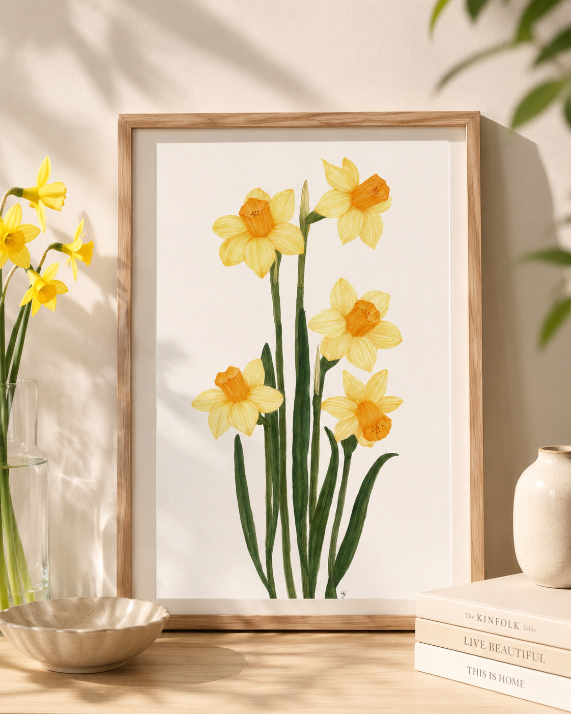 Daffodils Watercolor Art Print