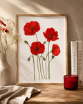 Red Poppy Watercolor Art Print