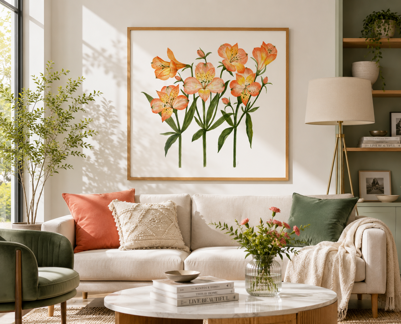 Alstroemeria Watercolor Art Print