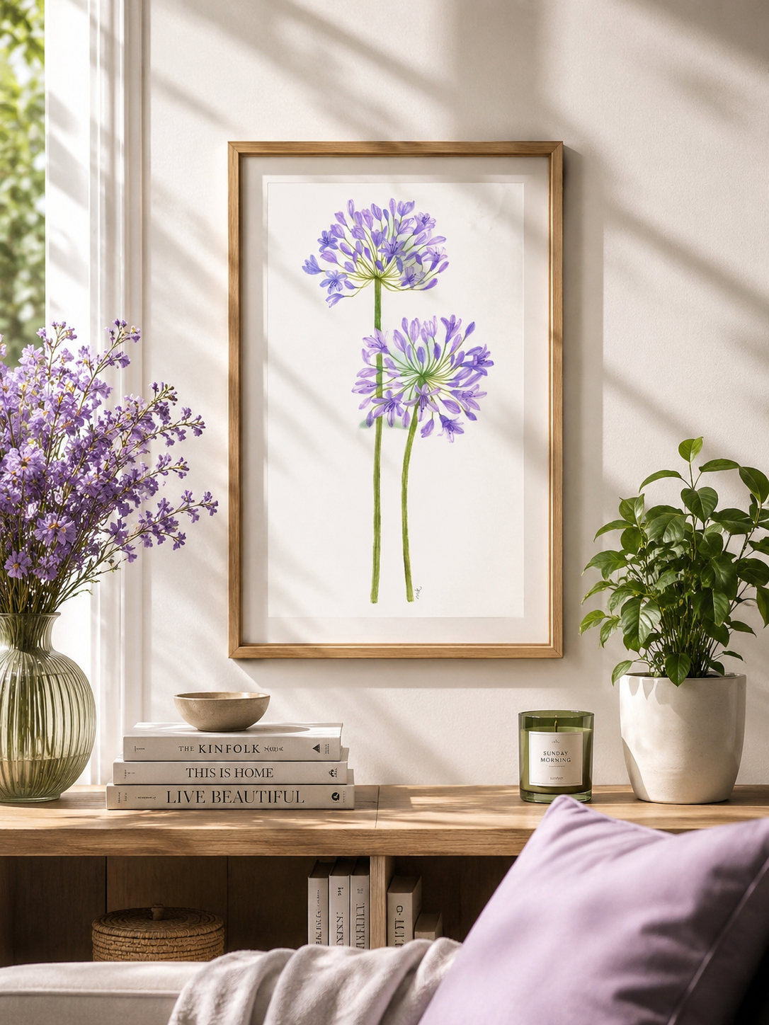 Agapentas Watercolor Artwork