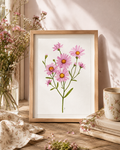 Aster Watercolor Art Print