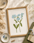 Forget-Me-Not Watercolor Art Print