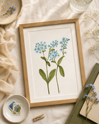 Forget-Me-Not Watercolor Artwork